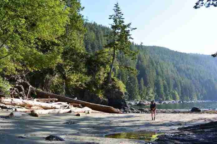 West Coast Trail person on the beach West Coast Trail
