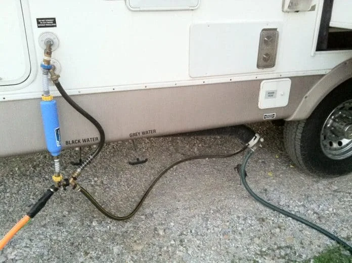 RV water/sewer connection Water filter for RV,