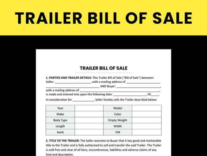 how to write a bill of sale for a trailer 800 X 601 how to write a bill of sale for a trailer